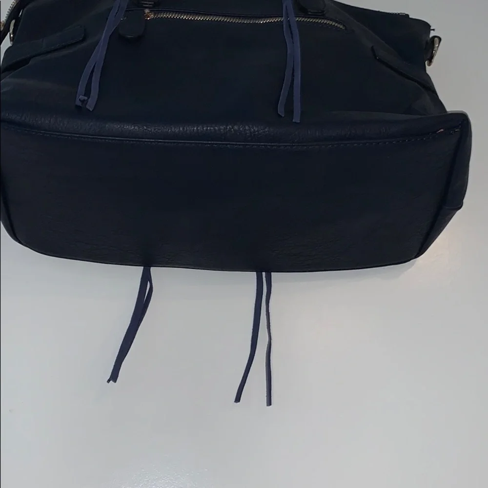 URBAN EXPRESSIONS navy vegan leather satchel bag
